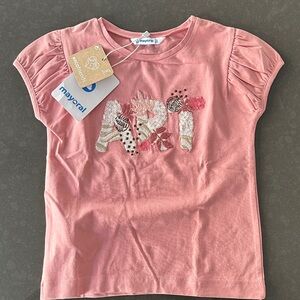 Mayoral Blush Pink Short Sleeve Tee